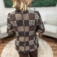 Patchwork Plaid Blazer