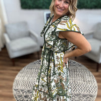 Botanical Breeze Midi Dress