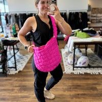 Large Quilted Puffer Tote