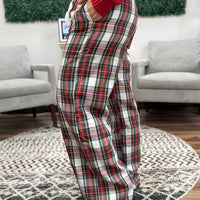 Everywear Pant - White Plaid