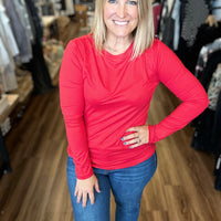 Run, don’t walk - Brushed Microfiber Long Sleeve Tee