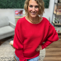 Liverpool - Long Sleeve Boat Neck Dolman Sweater