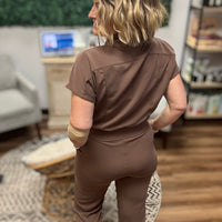 Modal Scuba Zip-Front Jumpsuit