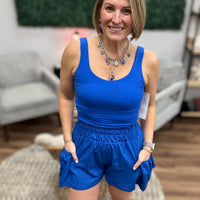 Flounce & Flow Romper - Cobalt Blue