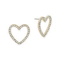 Heart Pave Post Earring
