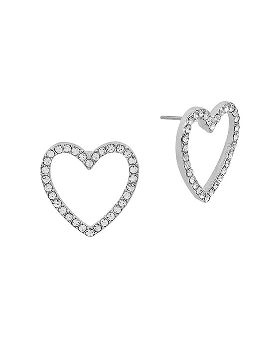 Heart Pave Post Earring