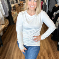 Run, don’t walk - Brushed Microfiber Long Sleeve Tee