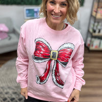 Tutu Santa Bow Graphic Sweatshirt