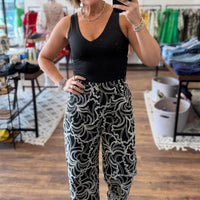 Midnight Magnolia Wide Leg Pants
