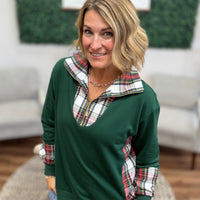 Juniper Plaid Pullover- Green