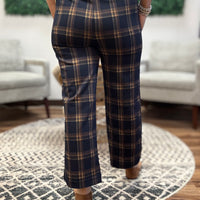 Liverpool - Mabel Plaid Crop Wide Leg Pants