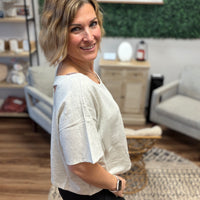 Off Duty Crossback Top - Heather Grey