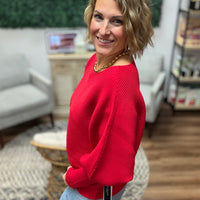 Liverpool - Long Sleeve Boat Neck Dolman Sweater