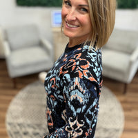 Liverpool: Long Sleeve Drop Shoulder Jacquard Sweater