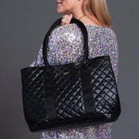 Scout - Miss Manors Tote - Black Quilted