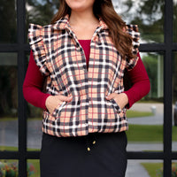 Nora Plaid Puffer Vest