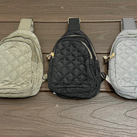 Quilted Puffer Sling Bag