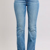 Judy Blue - High Waist Tummy Control Vintage Wash Side Slit Slim Boot Cut