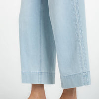 Liverpool - Stride Crop Wide Leg with Embroidery