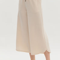 Textured Wide Leg Crop Pants