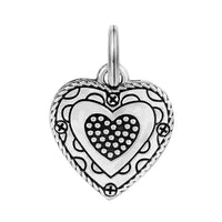 Memento Heart Photo Charm - Silver