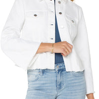 Liverpool - Jacket With Fray Hem & Paisley Embroidery