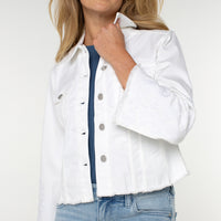 Liverpool - Jacket With Fray Hem & Paisley Embroidery