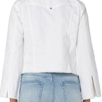 Liverpool - Jacket With Fray Hem & Paisley Embroidery