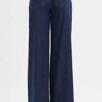 Risen - Mid Rise Wide Leg Pant with Drawstring