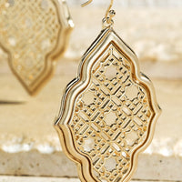 Quatrefoil Filigree Dangle Drop Earrings
