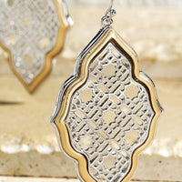 Quatrefoil Filigree Dangle Drop Earrings