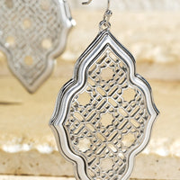 Quatrefoil Filigree Dangle Drop Earrings