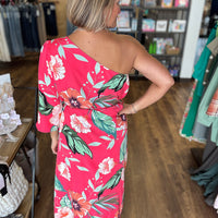 Party in Paradise One Shoulder Maxi Dress