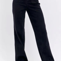Judy Blue - Black Patch Pocket Straight Leg Jeans