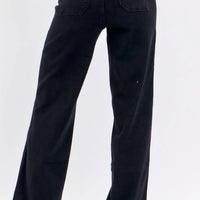 Judy Blue - Black Patch Pocket Straight Leg Jeans