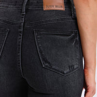 Judy Blue - Black Mid Rise Tummy Control Skinny