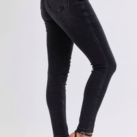Judy Blue - Black Mid Rise Tummy Control Skinny