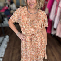 The Marigold Ruffle Wrap Dress