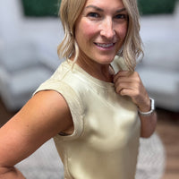 Liverpool - Sleeveless Woven top - Gold