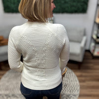 Liverpool - Long Sleeve Crew Neck Raglan Sweater - Cream