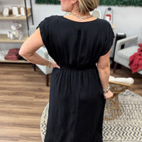 Midnight Flow Tie Waist Dress