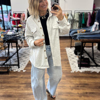 Micro-Fleece Button Front Shacket