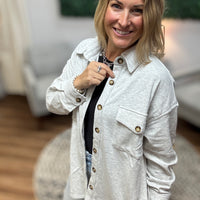 Micro-Fleece Button Front Shacket