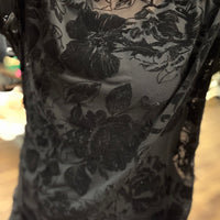 Velvet Mesh Long Sleeve Top