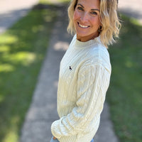 Emma Cable Knit Sweater - Ivory