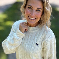 Emma Cable Knit Sweater - Ivory