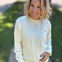 Emma Cable Knit Sweater - Ivory