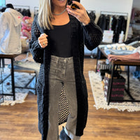 Blakeley - GREY High Rise Cuffed Wide Leg Jeans