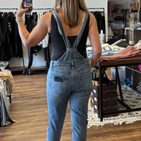 Risen - Distressed Relaxed Fit Overall Jeans