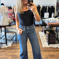 Risen - High Rise Tummy Control Ankle Wide Leg